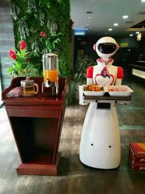 濰坊威朗無軌機器人餐廳機器人醫(yī)院消毒語音機器人送餐傳菜
